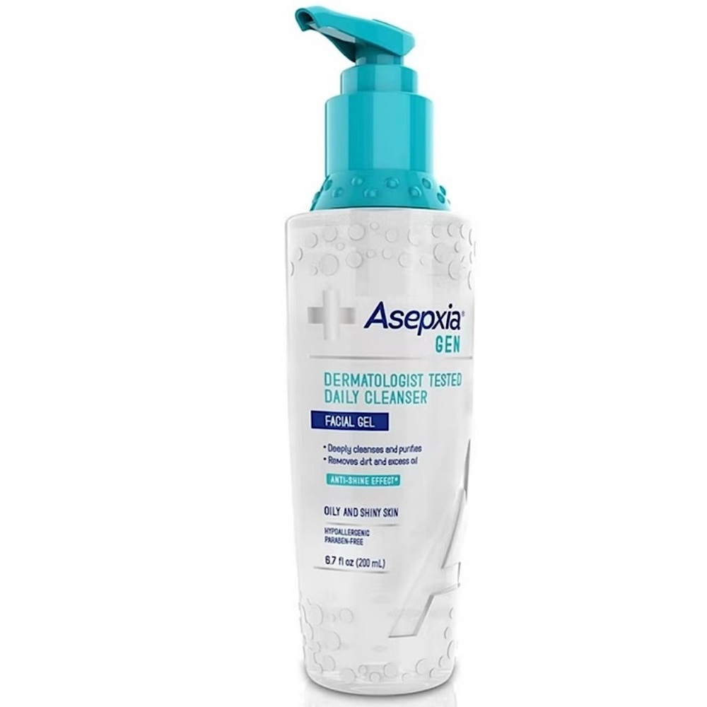 NEW Asepxia GEN Facial Gel Daily Cleanser for Oily & Combination Skin, 6.7 oz.